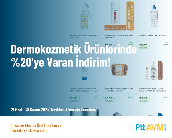 Dermokozmetik Ürünlerinde %20'ye Varan İndirim