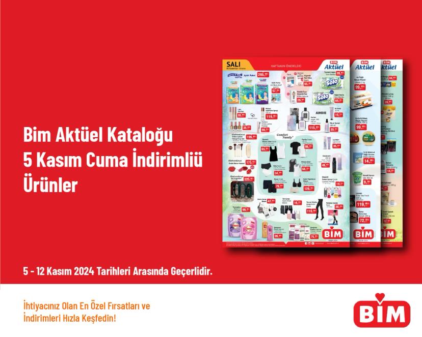 Bim Aktüel Kataloğu - 5 Kasım Cuma İndirimli Ürünler