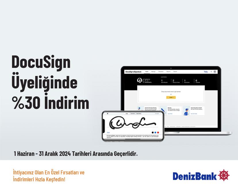 DocuSign Üyeliğinde %30 İndirim