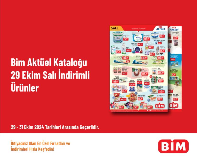 Bim Aktüel Kataloğu - 29 Ekim Salı İndirimli Ürünler