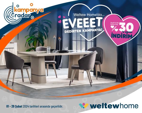 Weltew Home'da Seçili Evlilik Paketlerinde %30 İndirim