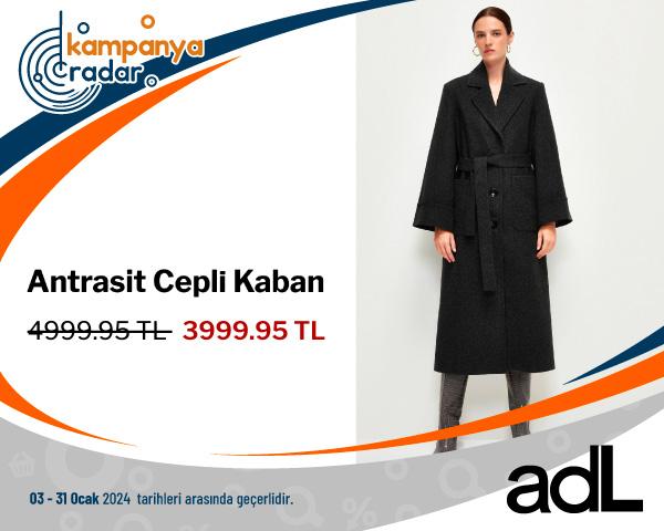 Adl Antrasit Ceplı Kaban İndirimi