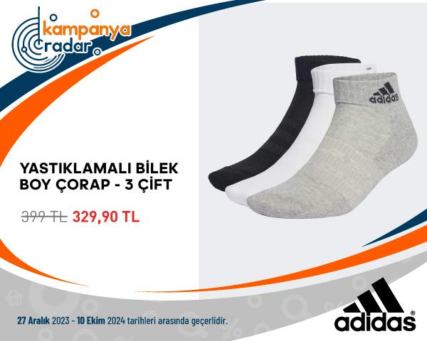 Adidas Yastıklamalı Bilek Boy Çorap - 3 Çift