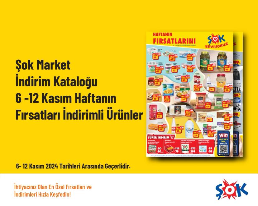 Şok Market İndirim Kataloğu - 6 -12 Kasım Haftanın Fırsatları İndirimli Ürünler