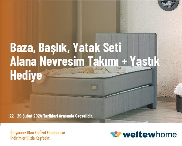 Baza, Başlık, Yatak Seti̇ Alana Nevresi̇m Takımı + Yastık Hedi̇ye