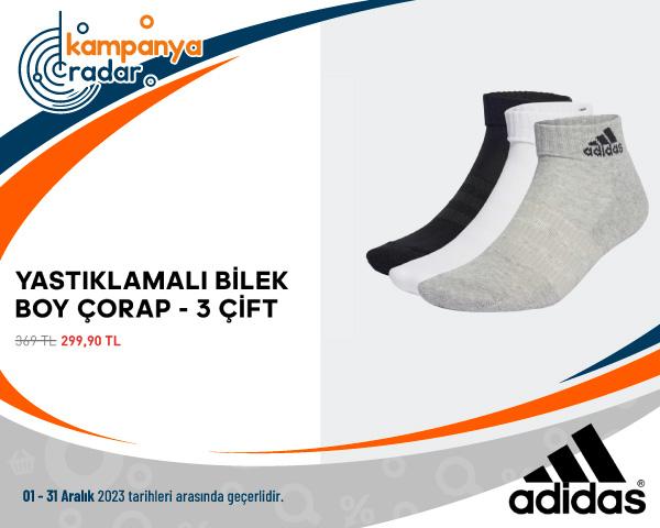 Adidas Bilek Boy Çorap - 3 Çift İndirimi