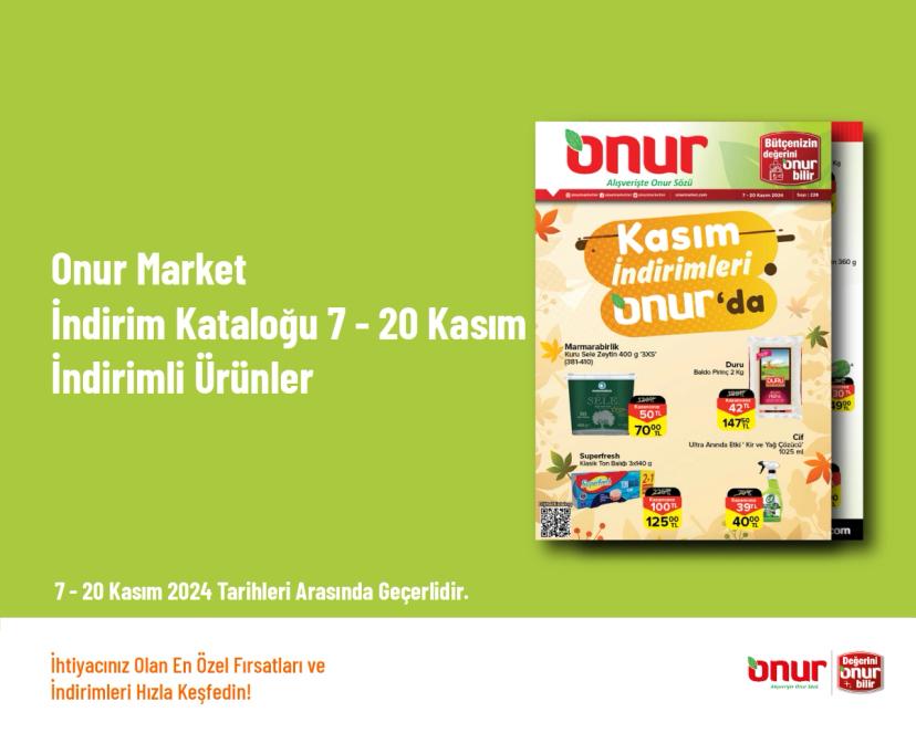 Onur Market İndirim Kataloğu - 7 - 20 Kasım İndirimli Ürünler