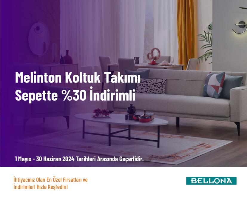 Melinton Koltuk Takımı Sepette %30 İndirimli