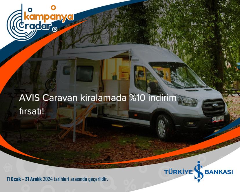 AVIS Caravan kiralamada %10 indirim fırsatı!