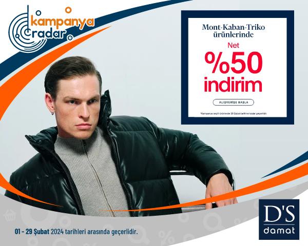 Mont - Kaban - Triko Ürünlerinde Net %50 İndirim