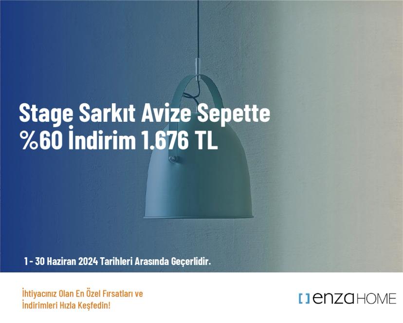 Enza Home Kampanya - Stage Sarkıt Avize Sepette %60 İndirim 1.676 TL