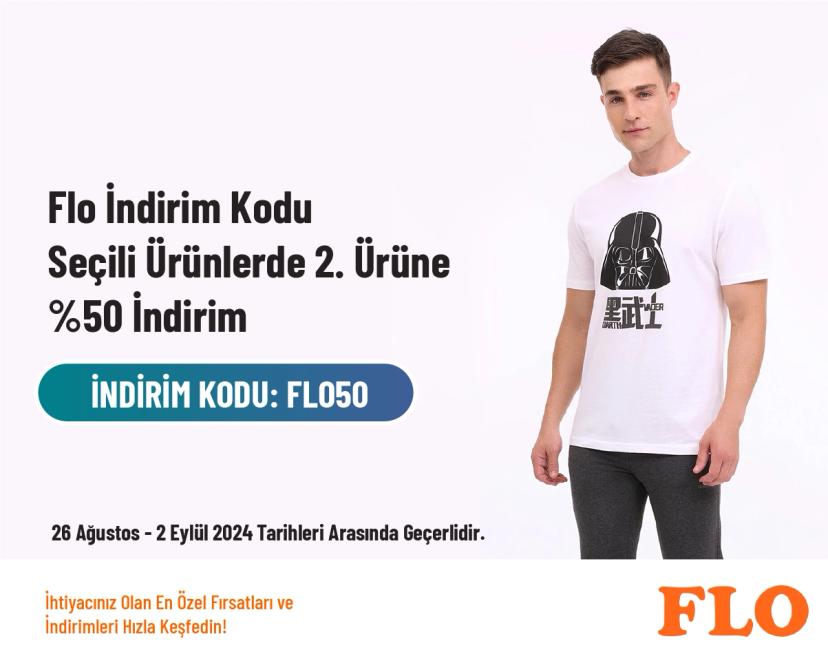 Flo İndirim Kodu - Seçili Ürünlerde 2. Ürüne %50 İndirim