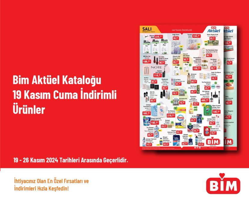 Bim Aktüel Kataloğu - 19 Kasım Cuma İndirimli Ürünler