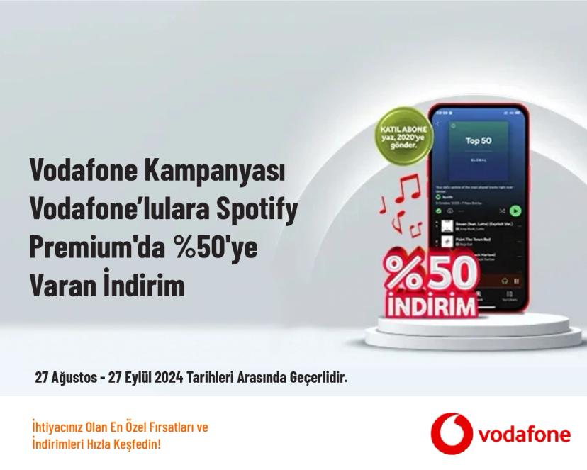 Vodafone Kampanyası - Vodafone’lulara Spotify Premium'da %50'ye Varan İndirim